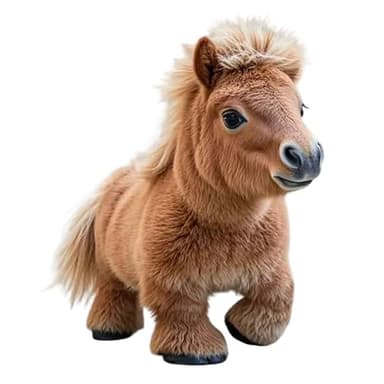 Générique Mon Robot De Robot Réaliste Marche, Aboie Et Remute Sa Queue, Un Poney Robotique AI, Tout comme Vraie Chose, Animal en Peluche Poupée À Cheval Doux Interactif, Un Jouet Cheval pour Enfant