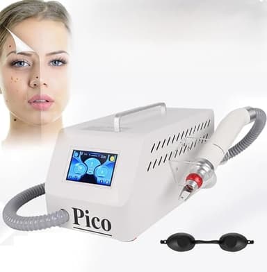 MINHUIJIHUI Machine De Détatouage Laser Picoseconde, Appareil De Beauté Multi-Fonctions, Sonde Visage Noir pour Points Noirs, 532nm Contre Taches Pigmentaires, 1064nm pour Tatouages, sans Invasion