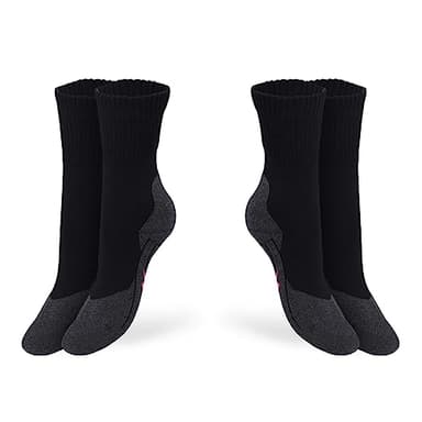 PRS Chaussettes Randonnée Femme Respirantes Anti Ampoules – Chaussettes Running Femme Idéales pour Marche, Montagne, Chasse, Trail et Activités de Plein Air – Lot de 2 Paires (Nero, 35-40)