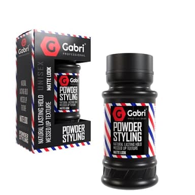 Gabri Poudre coiffante 21 g | Poudre de poussière épaississante volumisante | Tenue flexible | Aspect mat | Contrôle maximal | Poudre texturisante pour homme et femme (Matte Look, 21g)