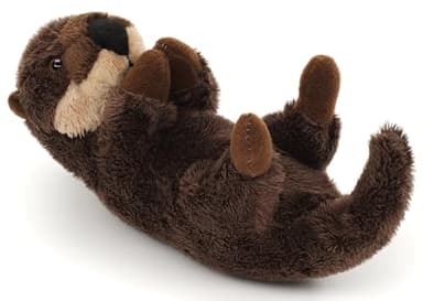 Uni-Toys - Loutre Nageur Dorsal en Peluche - 17 cm (Longueur) - Peluche, Doudou