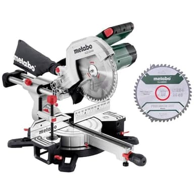 Metabo Kit scie radiale et à onglet KGS 254 M - 613254900 - Avec ligne de coupe de précision - 254 mm 2. Lame de scie en carbure de tungstène et fonction de traction - Câble de 2 m