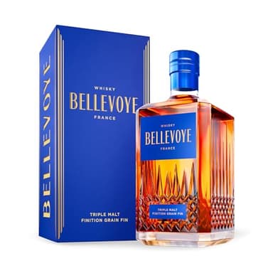 BELLEVOYE Bleu - Whisky Triple Malt - Médaille d’or Concours Mondial Whisky Masters 2022 - 40 % Alcool - 100 % France - 70 cl