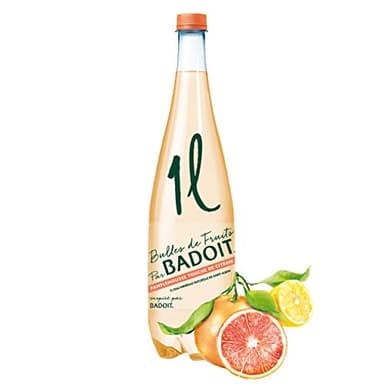 Badoit Bulles de Fruits Eaux Aromatisées Pamplemousse Touche de Citron - 1l
