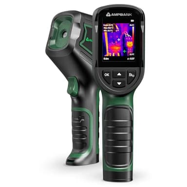 AMPBANK Camera Thermique Infrarouge 240x240 IR-Auflösung,24 Heures d'Autonomie Camera Infrarouge,25Hz Taux de Rafraîchissement,-20°C à 450°C, H128 Caméra Thermique Compacte avec Alarme de Température
