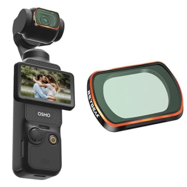 REYGEAK Osmo Pocket 3 Filtre à brume noire, filtre créatif de beauté doux pour DJI Osmo Pocket 3 Creator Combo Accessoires d'appareil photo, anodisation en deux étapes Cadre en aluminium léger
