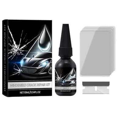 Kit De réparation De Pare-brise Fissuré Pour éclats Et Fissures,Liquide De Réparation De Vitres Pour Fissures,Solution Rapide Prévention Propagation Liquide Atelier Garage Domicile Bord Route