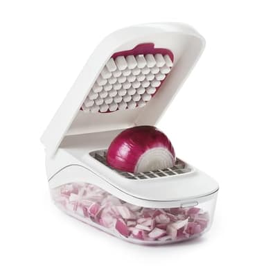 OXO Good Grips – Coupe-légumes avec récupérateur - Trancheuse Manuelle - Blanc