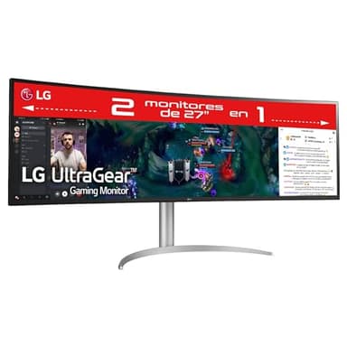 LG UltraWide™ 49WQ95C-W Ecran PC Ultra Large incruvé 49" - Dalle IPS résolution 5120x1440, 5ms GtG 144Hz, DisplayHDR™400, DCI-P3 98%, Compatible NVIDIA G-Sync, USB-C (90W), courbure 3800R
