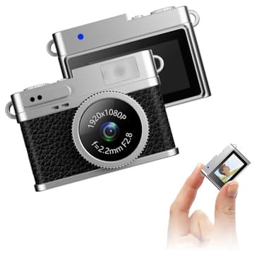 OBEST Mini appareil photo numérique rétro, appareil photo HD 12 MP, écran couleur IPS 0,96", vidéo Full HD 1080p, prise en charge maximale des cartes mémoire 128 Go