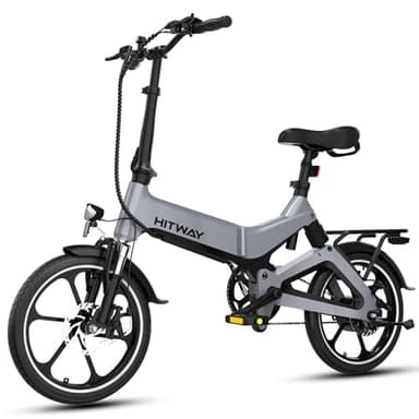 HITWAY 16" vélo électrique 250W/36V électrique Pliable d'assistance à la pédale avec Batterie 7,8Ah, sans accélérateur, pour Adolescent et Adultes