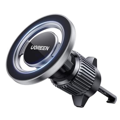 UGREEN Support Téléphone Voiture Magnétique pour MagSafe Porte Smartphone Voiture Aimanté Compatible avec iPhone 17 Pro Max Air 16 15 14 13 12 Galaxy S25 S24 Pixel 10 9 8 (Gris)