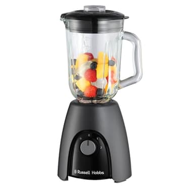 Russell Hobbs Mixeur Blender [Mixeur Smoothie] Blender (récipient en verre de 1,5L, 2 vitesses et fonction Pulse, sans BPA, lame en acier inoxydable, 850 W puissance max) Anthracite mat 27121-56