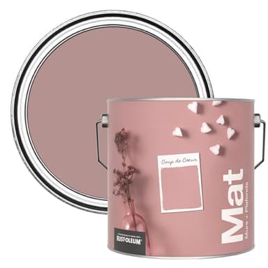 Rust-Oleum Peinture Mate Murs et Plafonds Rose - Coup de Cœur 2,5L