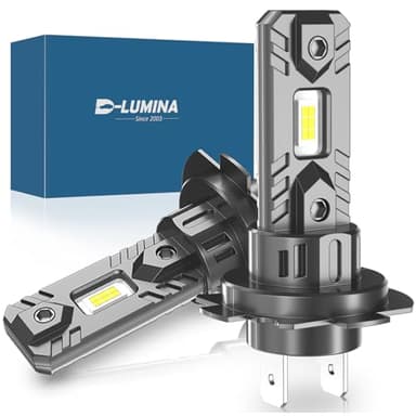 D-Lumina Ampoule H7 LED Canbus 100W 16000LM, 6500K Blanc Froid 400% Luminosité 1:1 Mini Taille, Remplacement Halogène, Plug and Play, 2 pièces