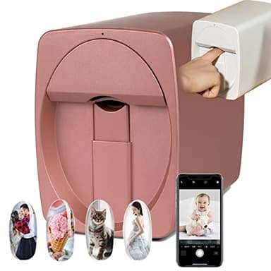 3D Imprimante à Ongles Intelligente, 2400DPI RéSolution D'Impression, Reconnaissance Ai Du Visage De L'Ongle, Prise En Charge Wifi/Bricolage/Usb, Pour Salon De Manucure à Domicile,C