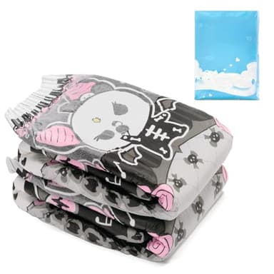 LittleForBig Très Absorbant 7000 ml Couche Adulte Imprimée 2 Pièces - Goth Brat (L)