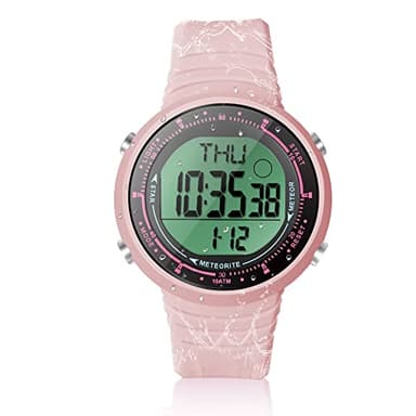 Femmes Filles Sports Natation Plongée Montre Bracelet 10 ATM Etanche, avec Fonctions de Réveil, Chronomètre, Compte à Rebours, Double Fuseau Horaire, Format 12 et 24 Heures Commutable, Bande Silicone