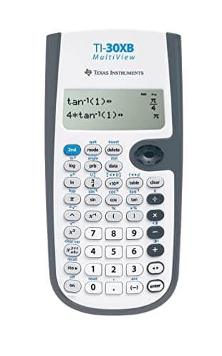Texas Instruments TI-30XB Mulitview Calculatrice Scientifique, Gris, blanc