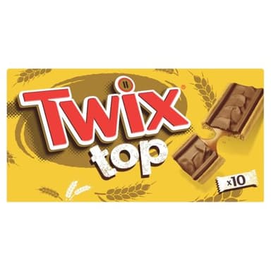 TWIX TOP - Biscuit Chocolat au Lait & Caramel - Paquet de 10 Biscuits Individuels - 210g