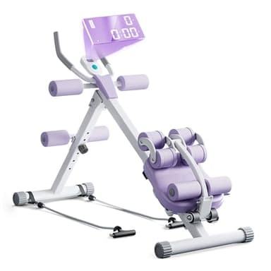 Abdos Musculation Appareil 4-en-1, Banc Abdominaux Ajustable, Appareil Abdominaux Ventre Plat (Capacité De Charge 150 kg), Musculation Dos Abs Machine Sport Maison avec Affichage LED