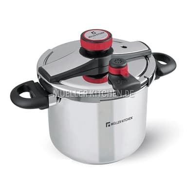 Muller Kitchen Autocuiseur (inox, base à induction, indicateur de pression) (6 L)