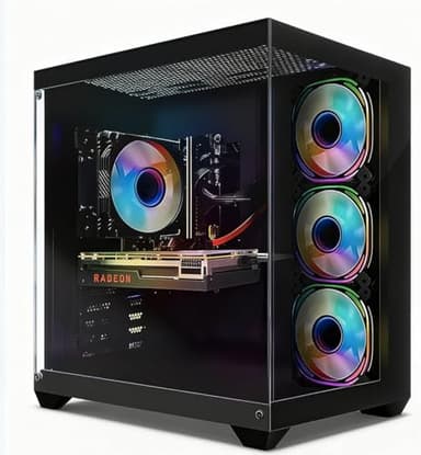 STGsivir PC Gamer Fixe,Ordinateur Gaming,GeForce RTX 2060 Super 8Go GDDR6,Ryzen 5 3400G up to 4.2Ghz,16Go DDR4,1To SSD,WiFi 6,BT5.0,Ventilateur RGB x3,Windows11 Pro