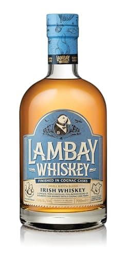 LAMBAY WHISKEY, Small Batch Blend, Whisky Irlandais Triplement Distillé, Fruité & Non Tourbé, 40° 70cl