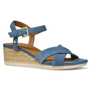 Geox Femme D ISCHIA Corda B Sandale compensée, Avio, 39 EU