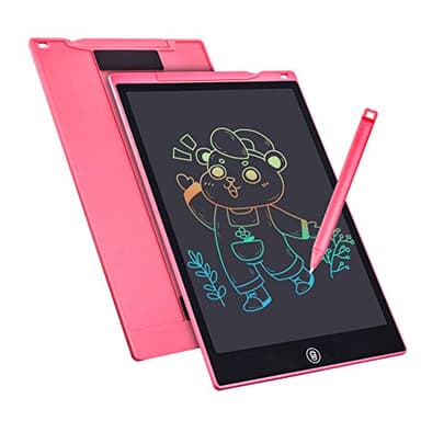 Tablette D'écriture LCD Tablette de Dessin Colorée de 12 Pouces Pour enfants, 4~12 Jouets Pour Filles Garçons, Cadeaux Effaçables Et réutilisables, Jouet D'anniversaire de Noël Pour Enfants (Rose)