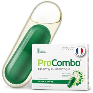 ProCombo Prоbiotique & Prébiotique pour la santé intestinale 200 milliards d'UFC