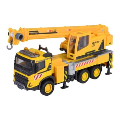 Majorette Volvo FMX Truck Crane (22 cm) - Grand véhicule de Chantier avec Bras de Grue Extensible, treuil, Roue Libre et Pneu en Caoutchouc - Jouet de Grue pour Enfants à partir de 3 Ans