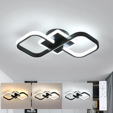 Comely Plafonnier LED Dimmable Moderne 3000K-6500K, 40W 4500LM Lampe de Plafond Salon avec Télécommande, Luminaire Plafonnier LED Design Carré pour Cuisine Couloir Salon Chambre