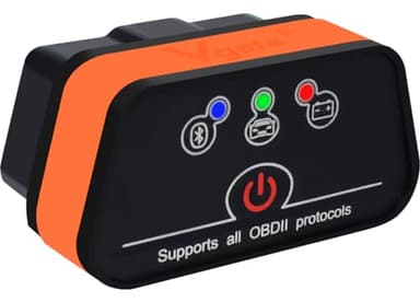 Vgate iCar2 BLE 4.0 OBD2 Adaptateur Bluetooth ELM327 Scanner Outils de Diagnostic Automobile pour Systèmes de Diagnostic du Moteur pour Android/iOS (Noir/Orange)