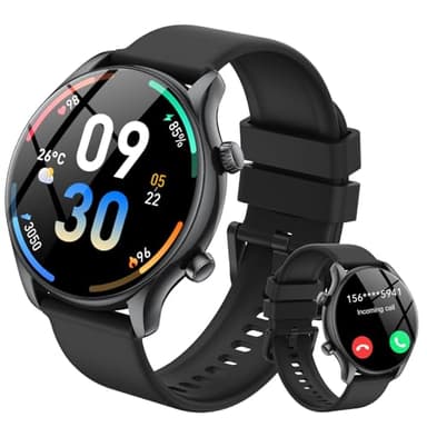 Montre Connectée Homme Femme, 120+ Sportifs Modes Montre, Montre Intelligente de Surveiller Cardio, 1,39“ HD Écran Tactile Smartwatch Avec Appels Bluetooth, Podometre et Sommeil pour Android iOS,Nb