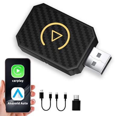 SwartLife Carplay sans Fil & Android Auto sans Fil Adaptateur, Convertit Android Auto/Carplay Filaire en sans Fil, Compatible avec 99% des Voitures de 2016 et après, Plug and Play