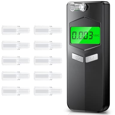 Pakinui Ethylotest Electronique Homologué NF, Alcootest de Haute Précision avec écran LCD Numérique, Ethylometre Portable pour la Maison et Les Fêtes