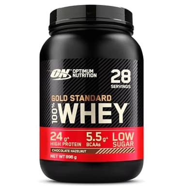 Optimum Nutrition Gold Standard 100% Whey, Protéine en Poudre, Goût Chocolat Noisette, 896g, 28 Doses