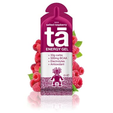 TA ENERGY - Gel Energétique - Salted Raspberry x12 - Energie - Sodium - BCAA - Antioxydants - Idéal pendant les activités sportives 133Kcal
