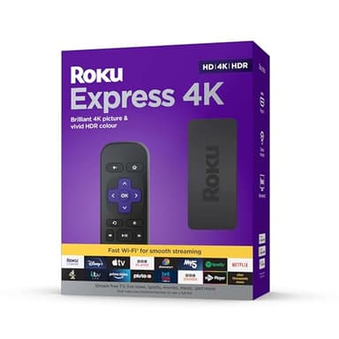 Roku Express 4K Lecteur multimédia en Streaming HD/4K/HDR Noir