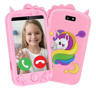 Silvergear Téléphone portable | Smartphone pour enfants | Appareil photo numérique | GPS & SOS | Contrôle parental | Jeux | avec fonction téléphone | Muziek | Vidéobell | 5,5 x 9,5 x 1 cm | Rose