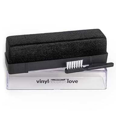 Nettoyage de disques vinyles | Brosse à disques antistatique en velours | Kit de nettoyage vinyle | Brosse à disques en noir | Nettoyant pour disques vinyles | Brosse pour disques vinyles | Brosse