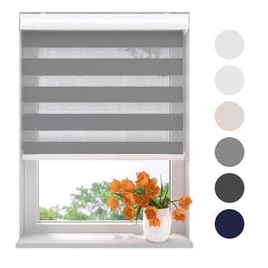 Store Enrouleur Jour Nuit Splendid - Translucide - Gris - 180 x 175 cm