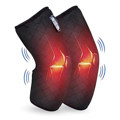 Comfier Coussin Chauffant Genouillère de Massage - Chauffe Pieds avec Masseur de Vibrations - Appareil de Massage pour Cuisses et Jambes, Cadeau Homme/Femme/Papa/Maman