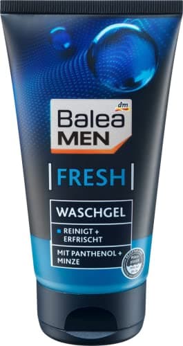 Gel nettoyant visage pour homme - Nettoie et rafraîchit la peau des hommes avec panthénol nourrissant et menthe rafraîchissante - Pour tous les types de peau - 150 ml