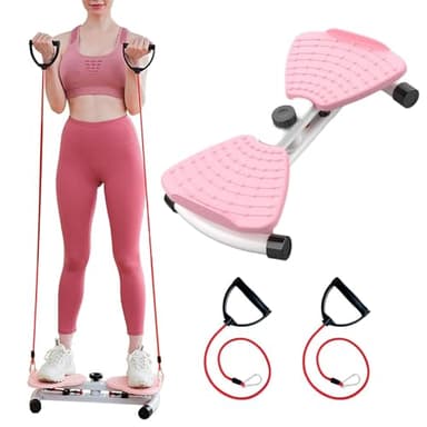 GSKJJT Appareil De Sport Fitness a La Maison Twist Disque avec Bandes De Résistance Planche D'exercices De Torsion pour Massage des Pieds Perte De Poids(Color:Rose)
