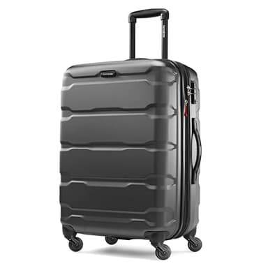 Samsonite Omni Pc Valise Rigide Extensible avec roulettes pivotantes, Noir, Checked-Medium 24-inch, Omni Pc Valise Rigide Extensible avec roulettes pivotantes