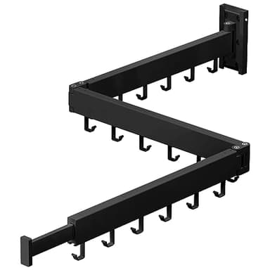 ZdwCyl Étendoir à Linge Mural rétractable pour Linge - Économie d'espace - Pliable - 3 Broches - Revêtement Sable 3z-b01