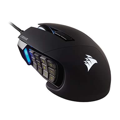 Corsair Scimitar RGB Elite Souris de Jeu Filaire MOBA/MMO - 18 000 DPI - 17 Boutons Programmables - Compatible iCUE - PC, Mac, PS5, PS4, Xbox - Noir