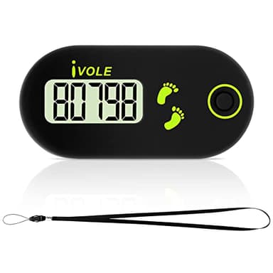 Flintronic Podomètre à écran mini 3D pour la marche et le sport, podomètre portable avec cordon de serrage, suivi des pas en temps réel